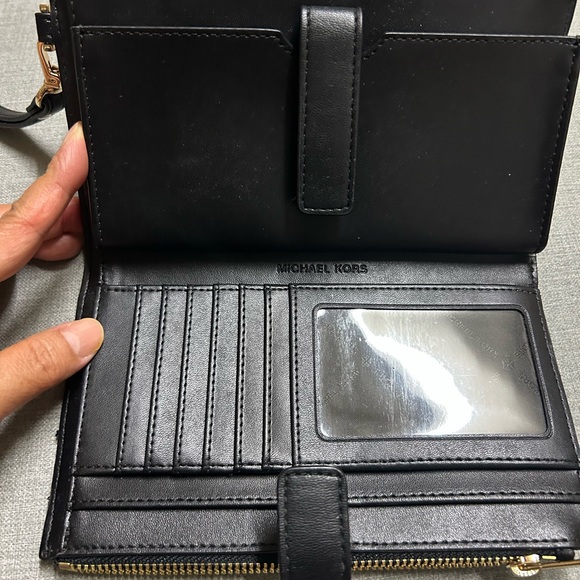 Michael Kors Black Quilted Wristlet with Gold Accents - Picture 3 of 6